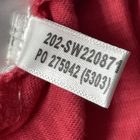 Tommy Bahama Women L Kiera Isle Of Bliss Beaded VNeck Tunic Top Coral Red Resort - Picture 11 of 11